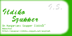 ildiko szupper business card